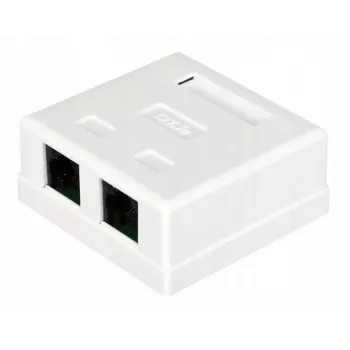 Conector de cabo Alantec GN002 2×RJ45 fêmea–fêmea branco reto plástico