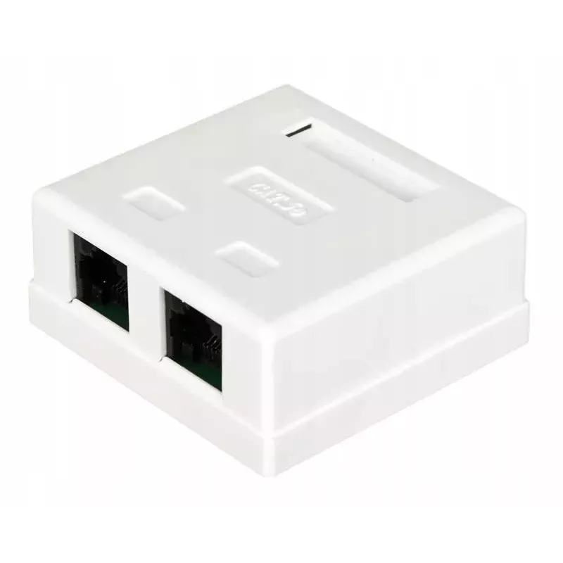 Conector de cabo Alantec GN002 2×RJ45 fêmea–fêmea branco reto plástico