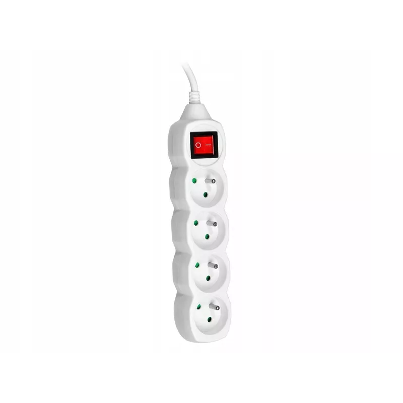 PowerWatch 3 m (4 tomadas) branco com interruptor de rede