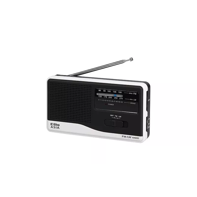 Rádio Eltra Modelo Asia White – rádio portátil FM/AM, alimentação por rede e pilhas