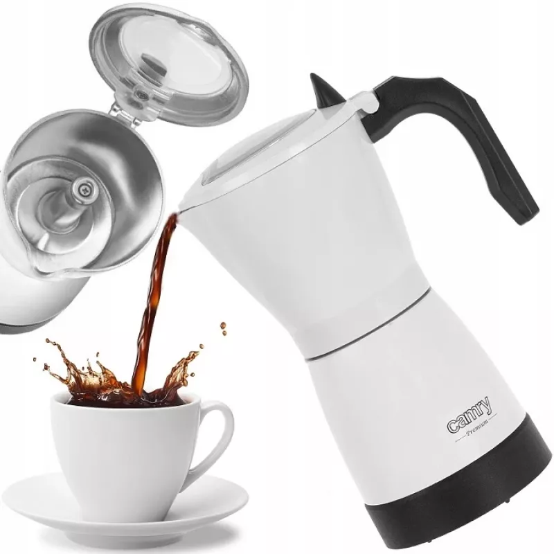 Camry | Máquina de café Moka elétrica | CR 4415w | 480 W | branca