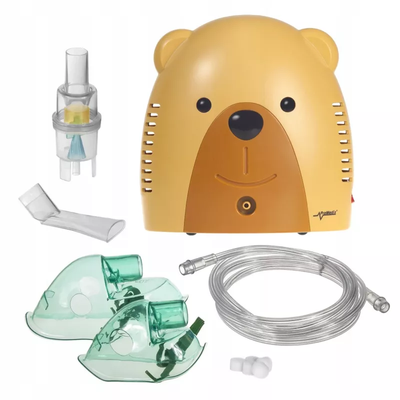 Inalador Promedix para crianças, urso de peluche, conjunto nebulizador, máscaras, filtros, PR-811