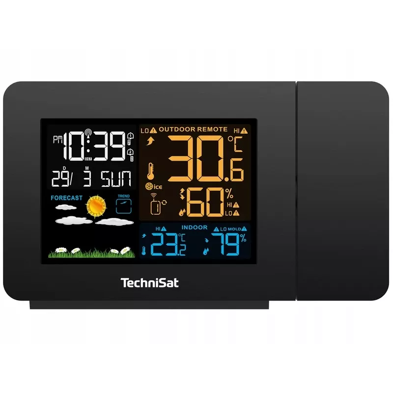 Estação meteorológica TECHNISAT Imeteo P1 sem fios com sensores de temperatura e humidade para interior e exterior