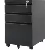 Unidade de gavetas de escritório Maclean MC-850 preto metal 2 gavetas