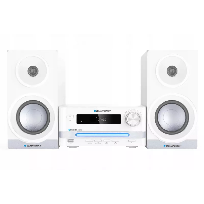 Micro-sistema de áudio doméstico BLAUPUNKT MS16BT 15 W, CD/USB/MP3, Bluetooth, FM RDS, branco