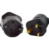Maclean MCE154 adaptador de ficha, tomada UE para ficha UK, preto