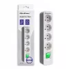 Extensão de energia Qoltec 50288 1,8 m 4 tomadas AC Interior Branco