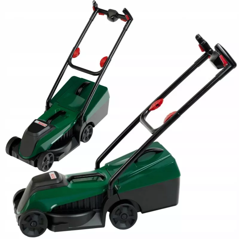 KLEIN 2780 corta-relva de brincar Bosch com cesto de relva amovível, sons realistas, verde/preto, a partir dos 3 anos