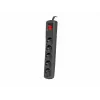 Régua de tomadas ARMAC R5 1,5 m preto – modelo R5/CZ/15 com cabo de 1,5 m