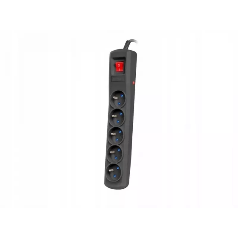 Régua de tomadas ARMAC R5 1,5 m preto – modelo R5/CZ/15 com cabo de 1,5 m