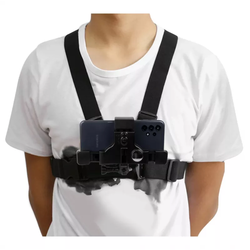 Arnês desportivo MACLEAN MC-445 — suporte peitoral universal para telemóveis, câmaras e GoPro