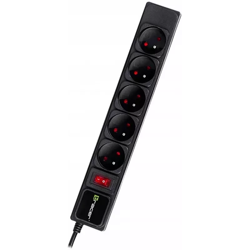Tracer PowerWatch preto 5 tomadas AC 3 m Type-C