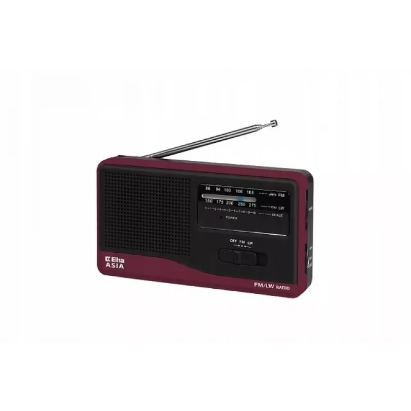 Rádio portátil Eltra Asia preto — modelo recetor AM/FM compacto