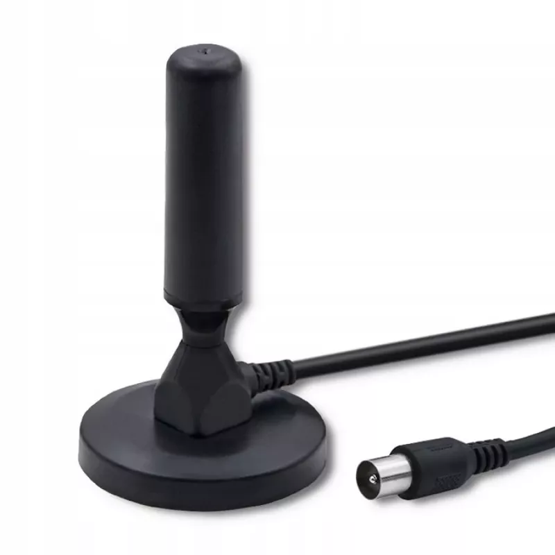 Antena de TV interior QOLTEC 57016 DVB-T2 – design compacto para receção digital terrestre