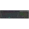 iBOX Aurora K-6 IKGMK6 teclado gaming mecânico de perfil baixo, com fio + RF sem fios + Bluetooth, switches KRGD Red, retroiluminação LED, QWERTY inglês, preto