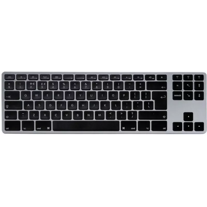 Teclado mecânico Matias FK408BTB-UK Tenkeyless Bluetooth alumínio Space Gray