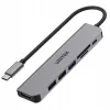 Hub USB-C Unitek 7 em 1 alumínio PD 100W 5 Gbps — adaptador multiporta com Power Delivery