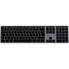 Matias FK318B-UK Aluminium Mac Hub 2xUSB cinzento sideral — teclado mecânico compatível com Mac com hub USB integrado