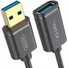 Unitek Y-C4030GBK cabo de extensão USB 3.1 Gen 1, tipo A macho para fêmea, 3 m, preto