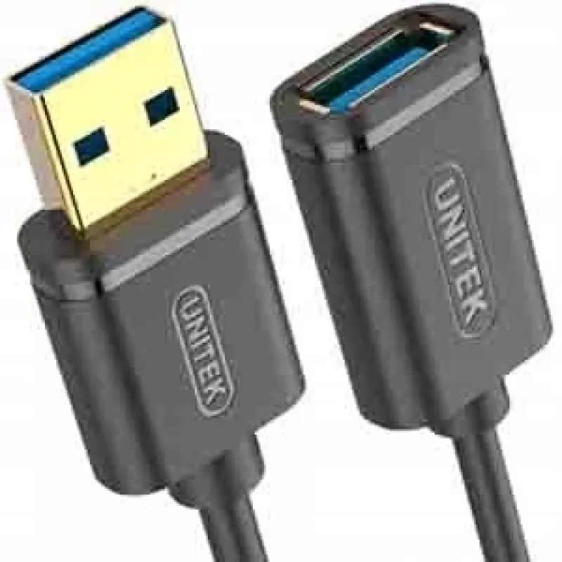 Unitek Y-C4030GBK cabo de extensão USB 3.1 Gen 1, tipo A macho para fêmea, 3 m, preto