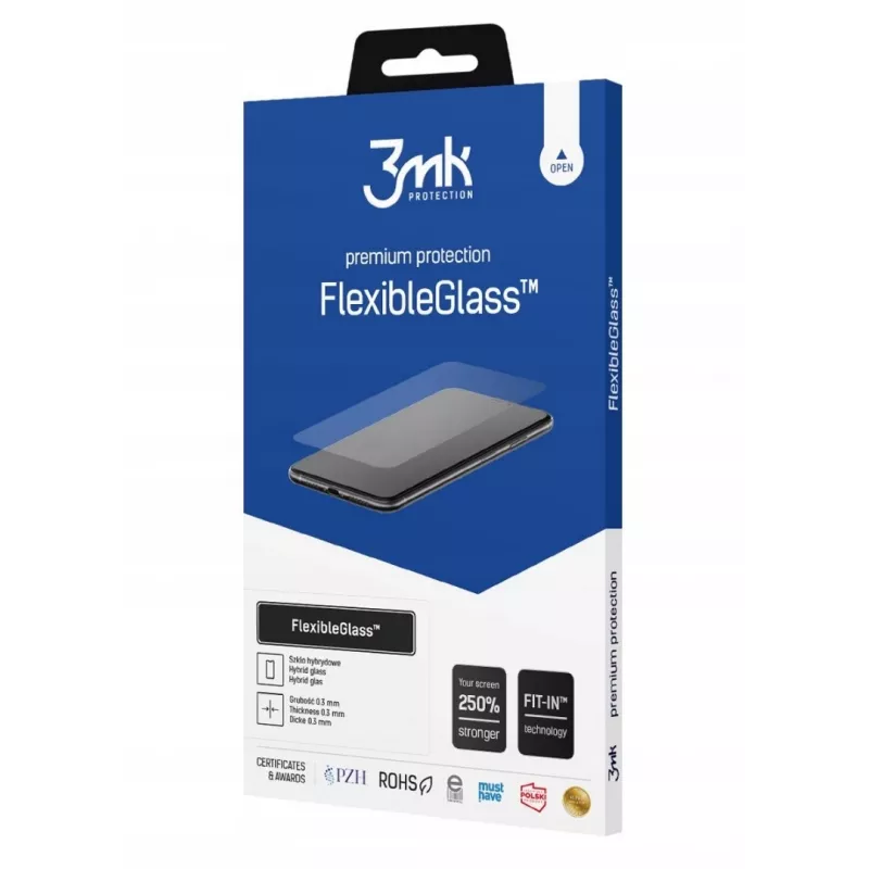 3MK FlexibleGlass vidro híbrido protetor de ecrã para Samsung Galaxy S23 (S911), 6,1 polegadas, 7H