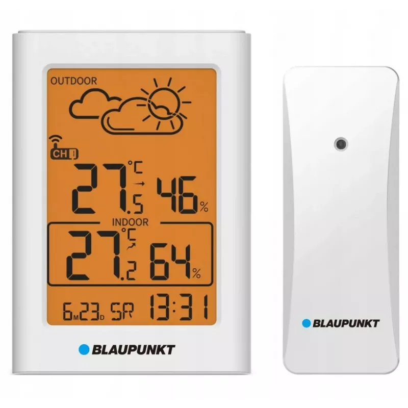 Blaupunkt WS15WH estação meteorológica com sensor exterior, branca