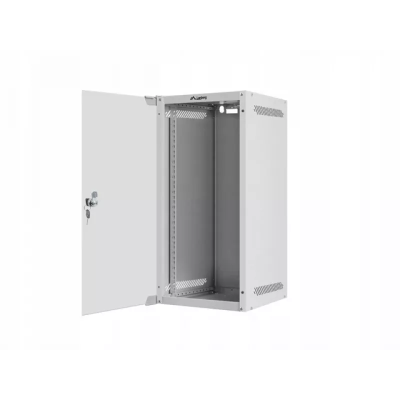 Armário rack Lanberg WF10-2312-10S 12U montagem na parede cinzento