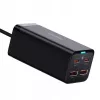 Baseus GaN3 Pro CCGP000101 carregador de secretária 100 W, 2x USB-C + 2x USB-A, PD 3.0, QC 4.0+, cabo de 1,5 m, preto