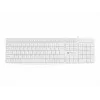 Teclado completo com fios NATEC NAUTILUS NKL-1951, 105 teclas, US International QWERTY, branco, USB, 1,8 m