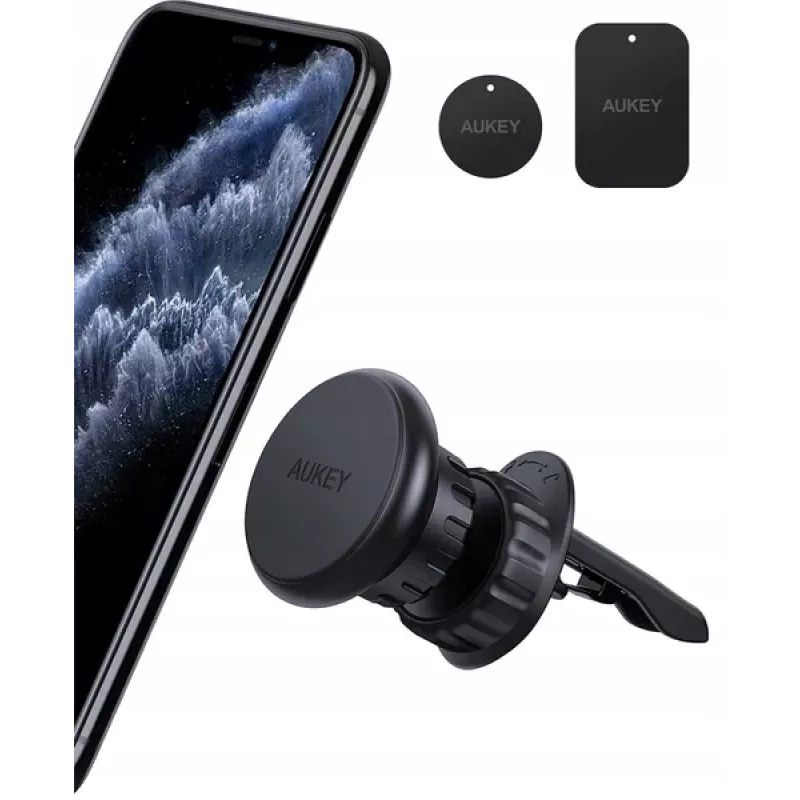Suporte para automóvel Aukey HD-C74 universal ajustável para smartphones, suporte para painel/para-brisas