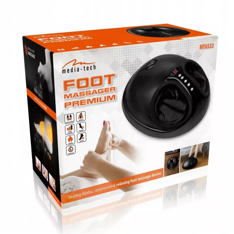 Massajador de pés MEDIA-TECH MT6522 Premium com calor e intensidade ajustável