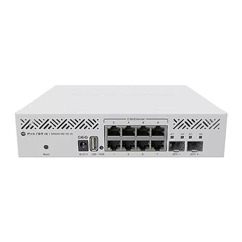 Switch gerível MikroTik CRS310-8G+2S+IN, 8x 2,5G, 2x SFP+