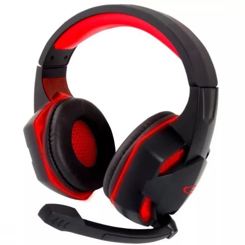Headset gaming ESPERANZA BLACKBIRD, microfone, USB/Jack 3,5 mm, preto/vermelho