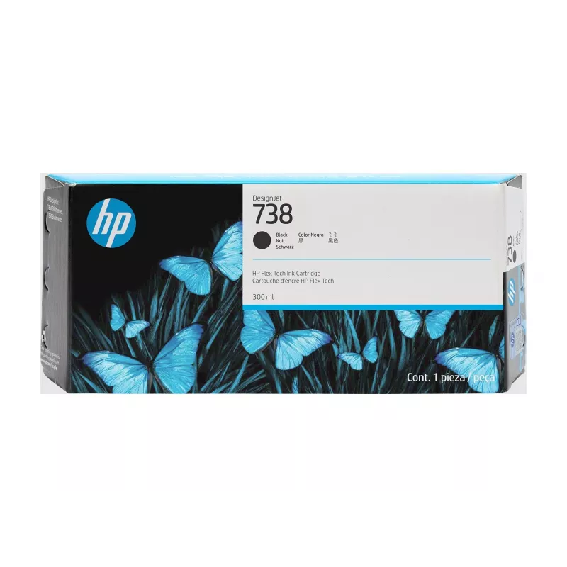 Cartucho de tinta HP 738 300 ml preto DesignJet