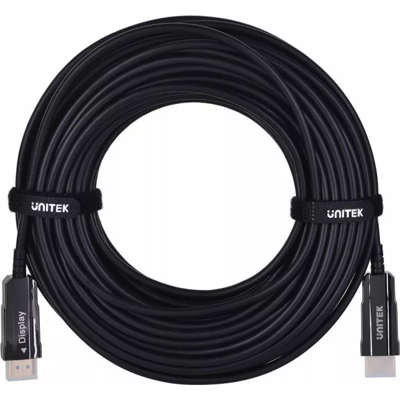 Unitek C11072BK-20M cabo HDMI 2.0 AOC de fibra ótica 20 m, 4K 60 Hz, preto