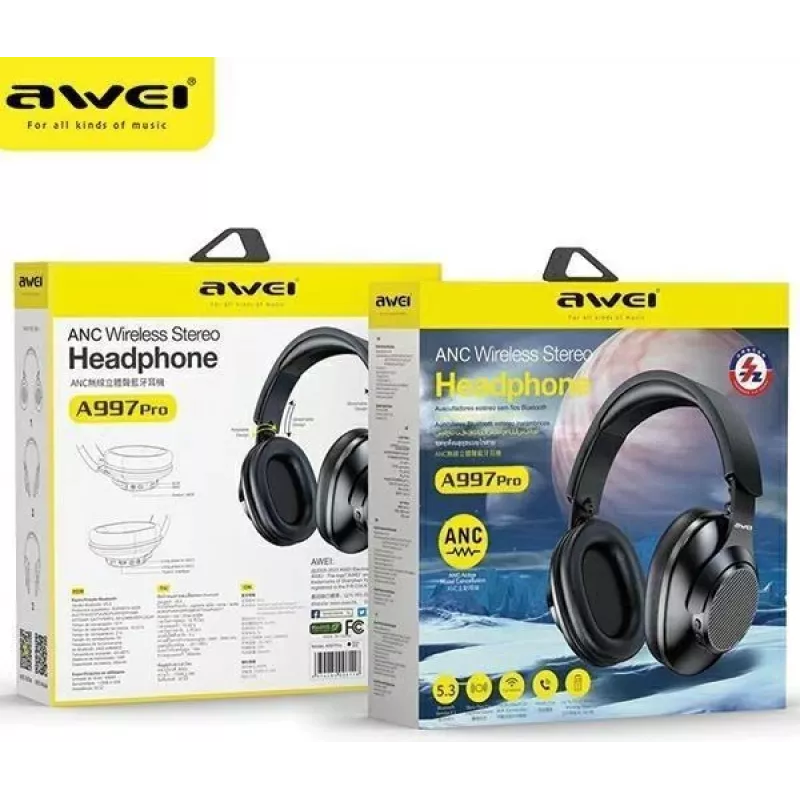 Auscultadores Awei A997 Pro ANC Bluetooth on-ear