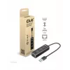 Hub USB CLUB3D USB 3.2 Gen1 Type-A com 3 portas e Gigabit Ethernet