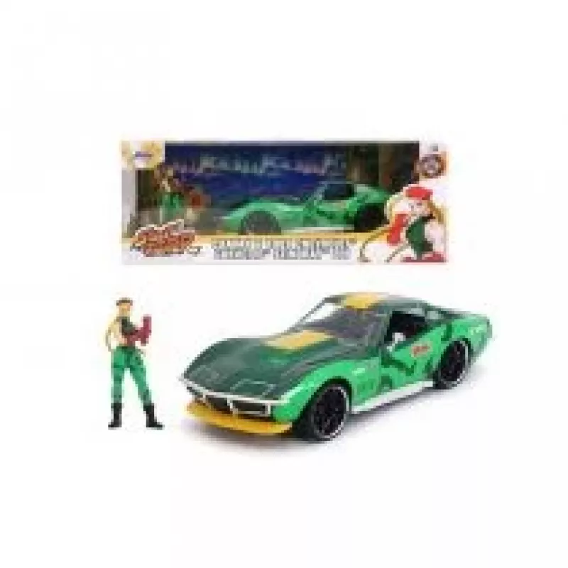 Carro Jada Toys Street Fighter 1969 Chevrolet 1:24 metal verde
