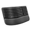 Logitech Wave Keys Office RF Wireless + Bluetooth QWERTY Dinamarquês Finlandês Norueguês Sueco Grafite