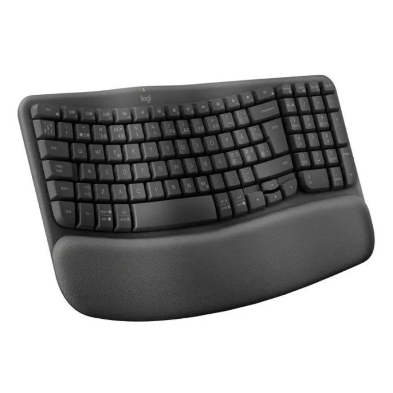 Logitech Wave Keys Office RF Wireless + Bluetooth QWERTY Dinamarquês Finlandês Norueguês Sueco Grafite