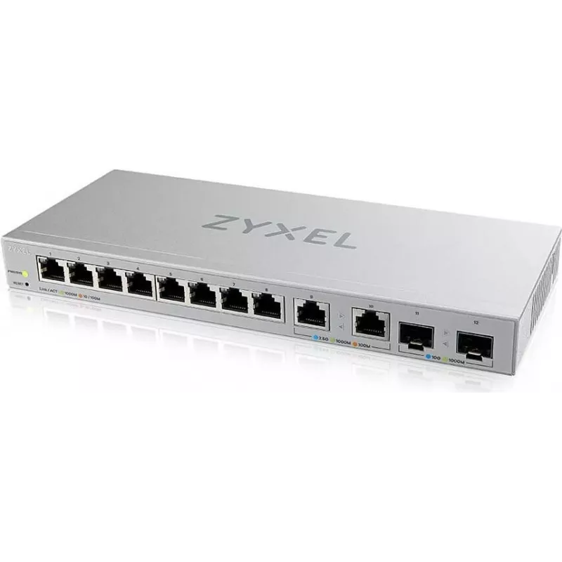 Switch de rede Zyxel XGS1210-12-ZZ0102F gerido Gigabit Ethernet (10/100/1000) cinzento