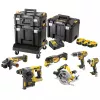 DeWalt DCK685P3T 18V Mala de ferramentas com bateria — 3×5,0-Ah baterias, DCH273-Martelo, Rebarbadora, Mala