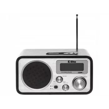 Rádio portátil ELTRA Kormoran analógico FM LW LCD preto prateado