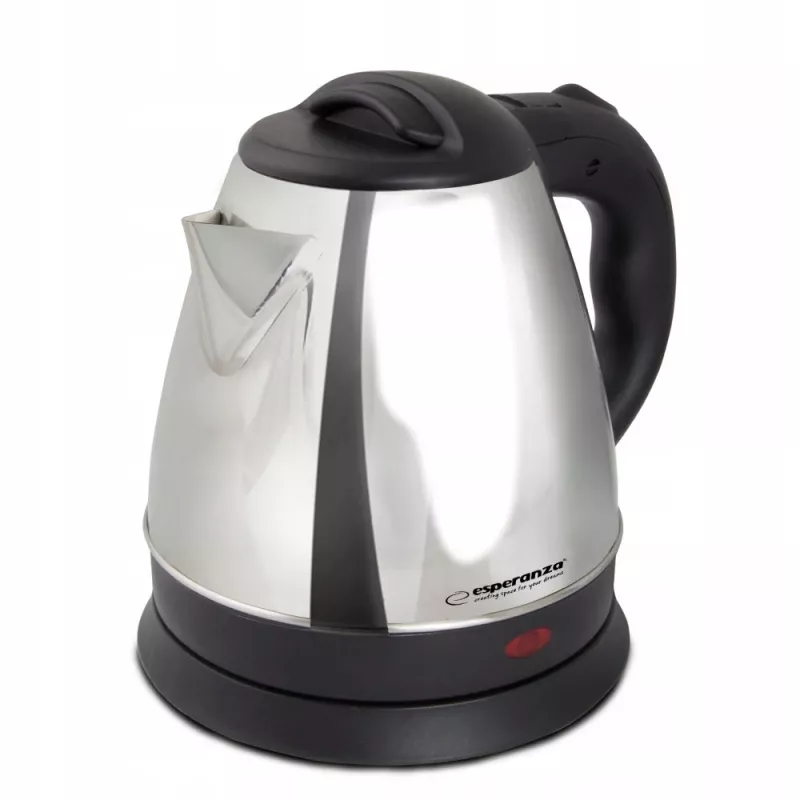 Chaleira elétrica ESPERANZA 1,0 L aço inoxidável e plástico, 1350 W, sem fios, desligamento automático