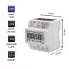 Contador de energia eletrónico trifásico QOLTEC 50900 400V LCD 4P