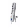 Protetor de sobretensão LF-530WA, 3L EMI/RFI, 1,5 m, cinzento