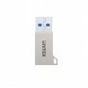 Unitek A1034NI adaptador de USB-A macho para USB-C fêmea, USB 3.1 Gen1, prateado