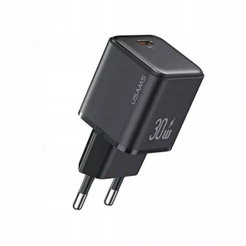 usams carregador USB-C PD 3.0 CC186TC01 30W carregamento rápido, preto