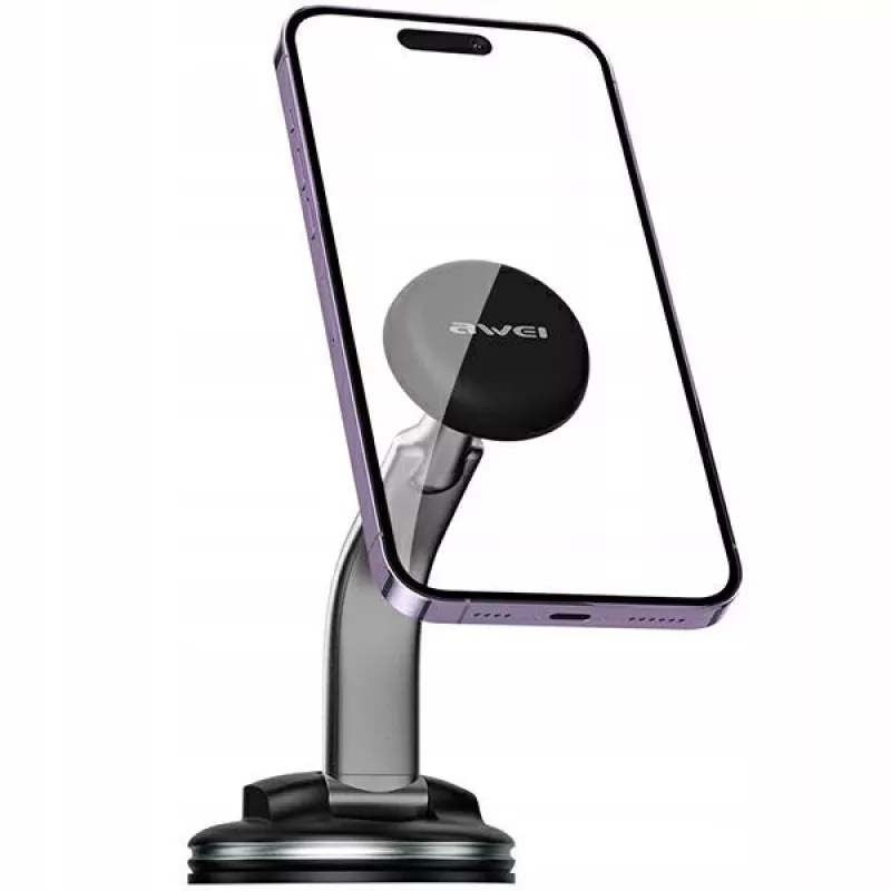 Suporte magnético para telemóvel Awei X45 para montagem no para-brisas e no painel, compatível com smartphones