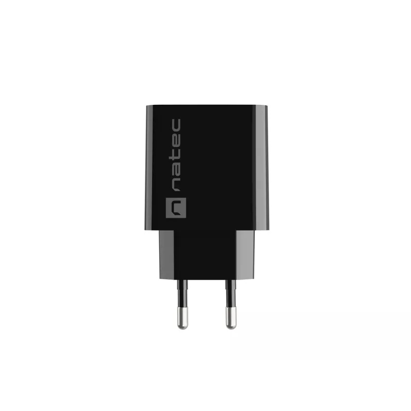 Natec Ribera NUC-2058 carregador de parede, 18 W, 1x USB-A, até 3 A, Quick Charge 3.0, Samsung AFC, Huawei FCP/SCP, preto